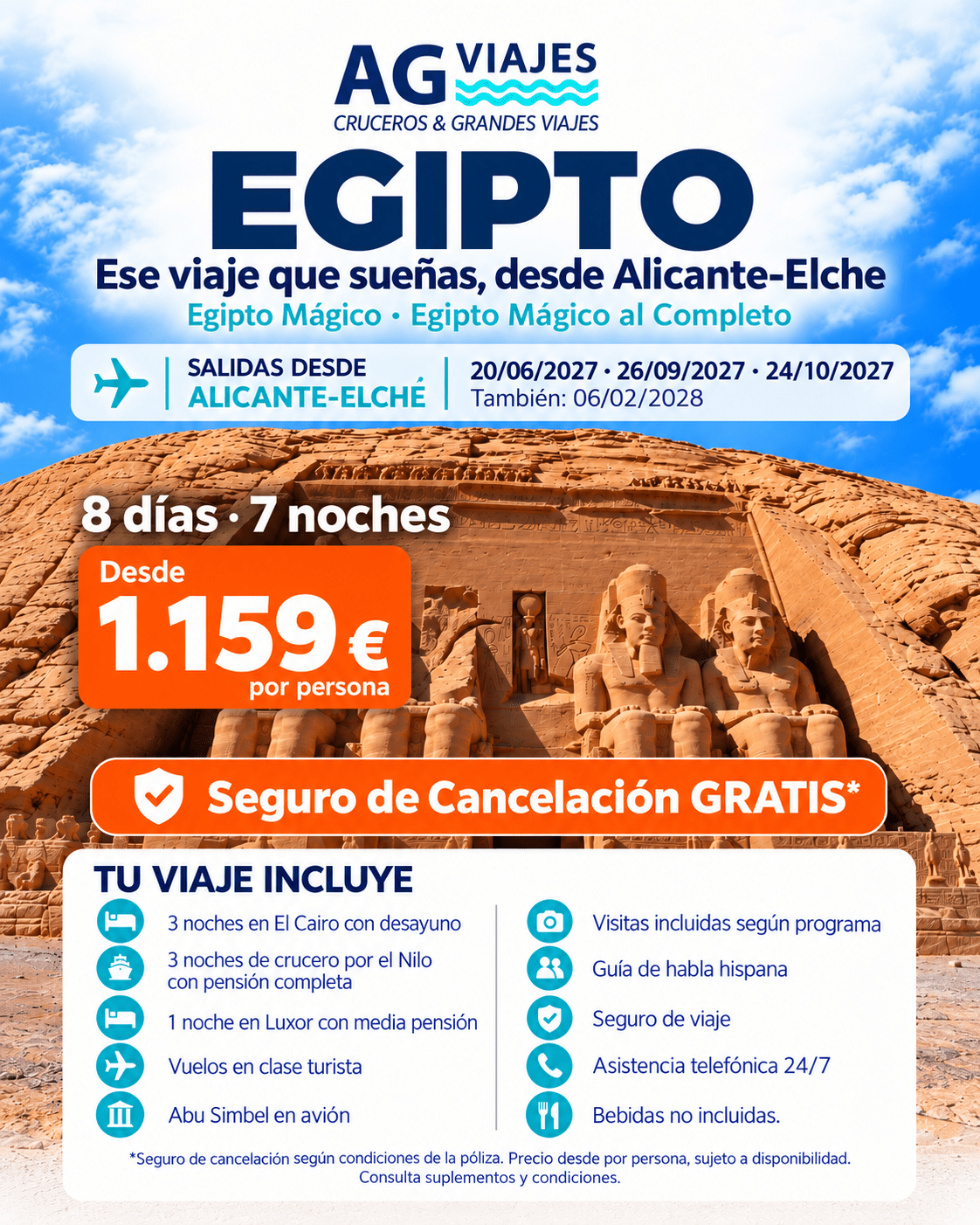 Egipto desde Alicante-Elche
